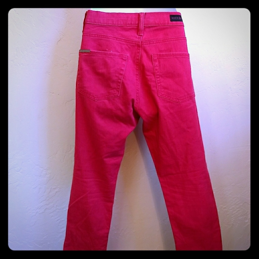 Rock & Republic Hamburg Skinny Red Crop Jeans Sz 8